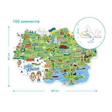 Детский пазл карта Украины Dodo, 300267, развивающая игра для детей, 100 элементов, пазлы ДоДо