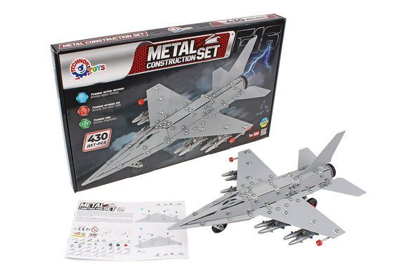 Металлический конструктор, модель Истребитель F-16 ТехноК 9598
