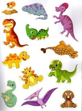 Sticker book малюкам. Світ динозаврів (книга з наліпками) Манго-book 9789664993057/4