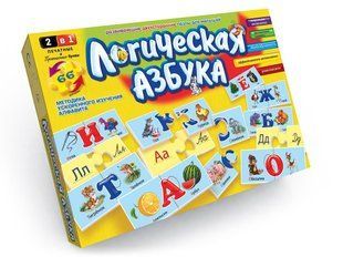 Навчальні пазли-асоціації Логічна азбука (рос. алфавіт) Danko Toys DT 66Aps