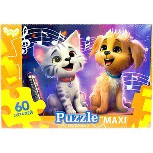 Дитячий пазл Максі 60 ел. с.10 "Друзі виконавці" Danko Toys Mx60-10-14