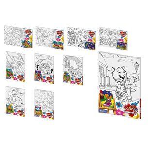 Розмальовка за номерами Coloring by numbers 31х21 см Danko Toys CBN-02-01,02,03,04...10