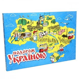 Настільна гра Подорож Україною 59 Strateg, УКР, ходилка, дитяча розважальна гра для всієї родини