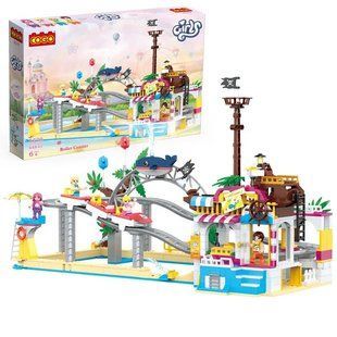 Конструктор Cogo Girls Парк атракціонів 4579, Roller Coaster, 648 дет., фігурки, для дівчаток, блоковий,