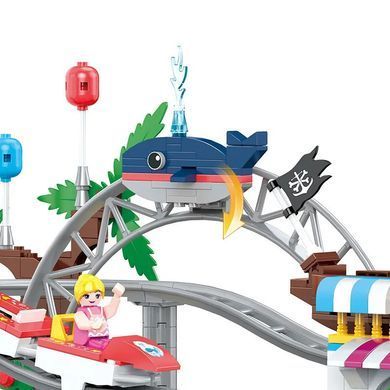 Конструктор Cogo Girls Парк атракціонів 4579, Roller Coaster, 648 дет., фігурки, для дівчаток, блоковий,