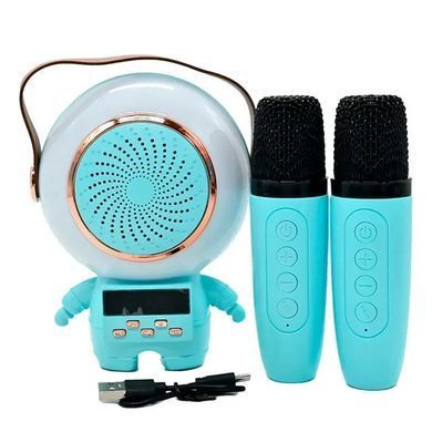 Караоке с 2 микрофонами и колонкой (Bluetooth, LED-подсветка, часы) C 72554