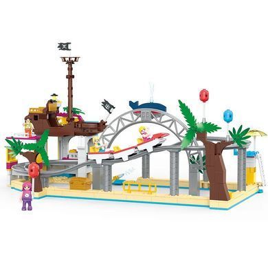Конструктор Cogo Girls Парк атракціонів 4579, Roller Coaster, 648 дет., фігурки, для дівчаток, блоковий,