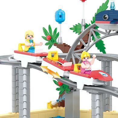 Конструктор Cogo Girls Парк атракціонів 4579, Roller Coaster, 648 дет., фігурки, для дівчаток, блоковий,