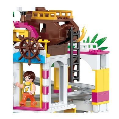 Конструктор Cogo Girls Парк атракціонів 4579, Roller Coaster, 648 дет., фігурки, для дівчаток, блоковий,