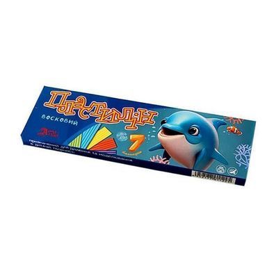 Пластилин восковой Little Artist, 832536, набор 7 цветов, стек, для лепки, 140 г, Leader