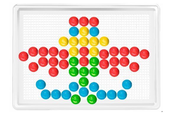 Игрушка Мозаика 6 ТехноК 3381 в пенале саквояже 140 фишек детская пластиковая развивающая для детей