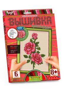Вишивка хрестиком по номерам Danko Toys VK-01-01 набір для дитячої творчості схема муліне голка кнопки для дітей