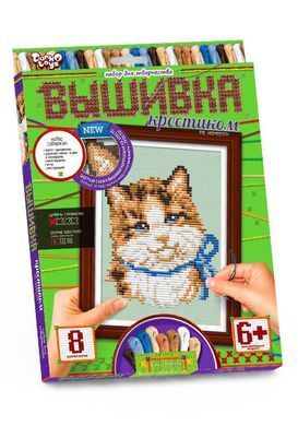 Вышивка крестиком по номерам Danko Toys VK-01-01 набор для детского творчества схема мулине игла кнопки