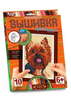 Вышивка крестиком по номерам Danko Toys VK-01-01 набор для детского творчества схема мулине игла кнопки