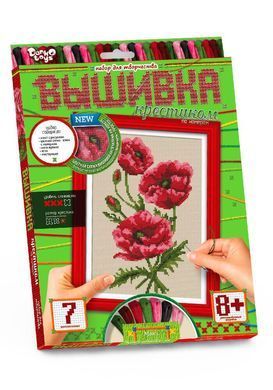 Вышивка крестиком по номерам Danko Toys VK-01-01 набор для детского творчества схема мулине игла кнопки