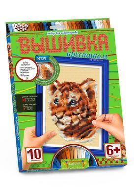 Вышивка крестиком по номерам Danko Toys VK-01-01 набор для детского творчества схема мулине игла кнопки