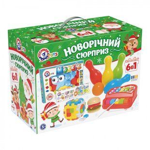 Новорічний набір іграшок ТехноК 8829, Новорічний сюрприз, 6 в 1, оригінальний дитячий подарунок