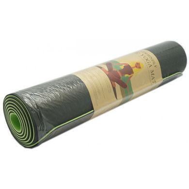 Килимок для йоги/фітнесу (двокольоровий йогамат, TPE, 186*61 см) YM-0005