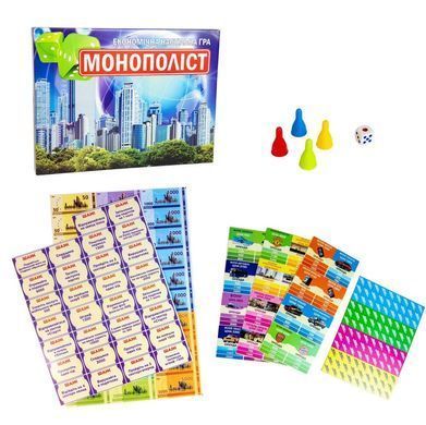 Настольная игра Монополист 508 Strateg УКР, большая детская экономическая стратегия, монополия менеджер