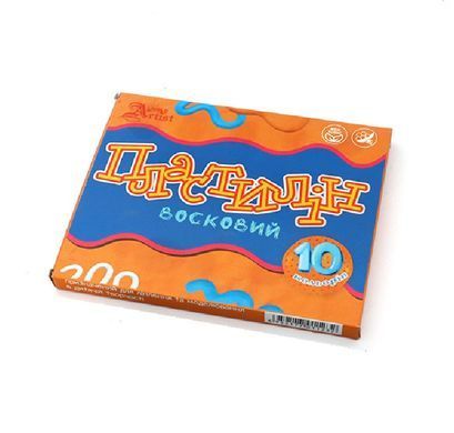 Пластилін восковий Little Artist, 832537, набір 10 кольорів, стек, для ліплення, 200 г, Leader