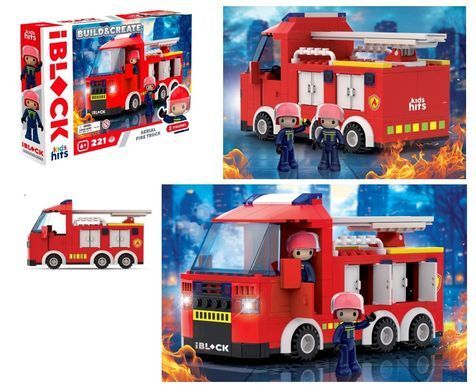 Конструктор Kids hits IBLOCK Junior Пожежна машина (221 дет.) KH43/002/3