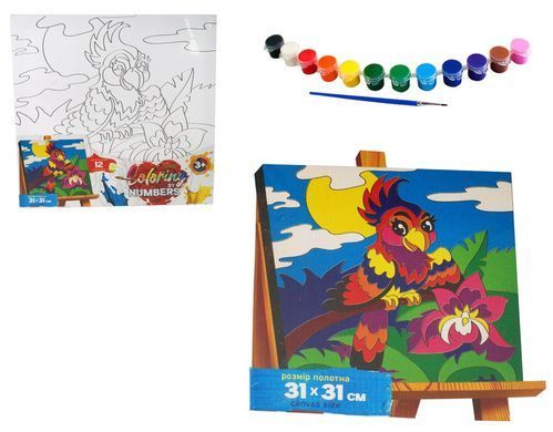 Розмальовка за номерами Coloring by numbers 31х31 см Danko Toys CBN-01-01,02,03,04...10