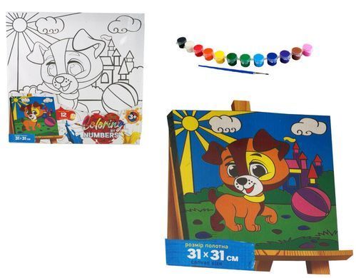 Розмальовка за номерами Coloring by numbers 31х31 см Danko Toys CBN-01-01,02,03,04...10