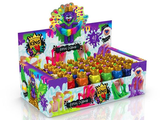 Вязкая масса King Slime Мишка Король Danko Toys SLM-05-01U детский слайм 55 г лизун антистресс для детей