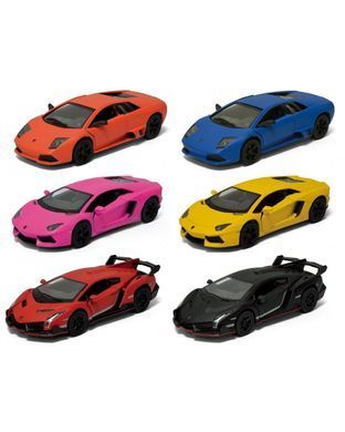 Дитяча колекційна машинка Kinsmart Matte Lamborghini KT5370W металева інерційна машина відчиняються двері іграшка