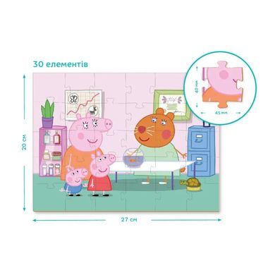 Детский пазл 2в1 Peppa Pig Зоомагазин Dodo 200116, Свинка Пеппа, разрисовка, 30 эл, развивающая игра для детей