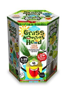 Набор для творчества Grass monsters head GMH-01-01U детский креативный боб для выращивания проращивания травян