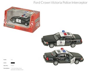 Детская коллекционная машинка Kinsmart Ford Crown Victoria KT5327W Полицейская метал инерционная открыв двери