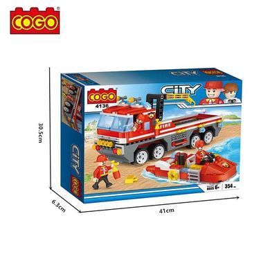Конструктор COGO City Пожарная служба 4136 354 дет. детский пластик блок мальчик