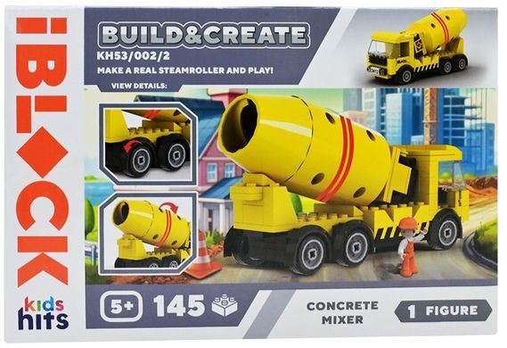 Конструктор Kids hits IBLOCK Junior Бетономешалка (145 дет.) KH53/002/2