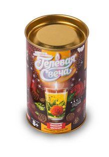 Гелева свічка своїми руками у тубусі Danko Toys арт. GS-01-01 дитячий набір для творчості дітей гель гліттер фігури квіти