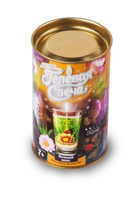 Гелева свічка своїми руками у тубусі Danko Toys арт. GS-01-01 дитячий набір для творчості дітей гель гліттер фігури квіти