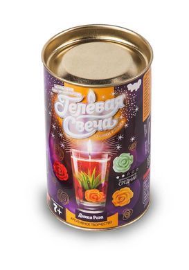 Гелева свічка своїми руками у тубусі Danko Toys арт. GS-01-01 дитячий набір для творчості дітей гель гліттер фігури квіти