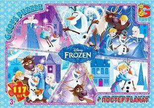 Пазл Frouzen/Крижане сердце + постер G-Toys (117 дет.) FR044
