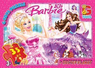 Пазл Barbie/Барби + постер G-Toys (35 дет. ) BA001