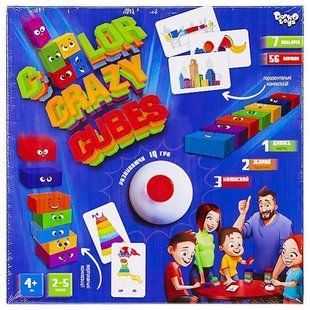 Настільна гра Color Crazy Cubes Danko Toys CCC-02-01U картки розважальна для дітей всієї родини