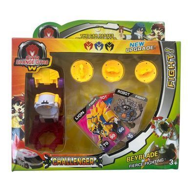 Ігровий набір Beyblade Car Change Gyro (машинка трансформер, 3 диски, магнітні картки) 520-11