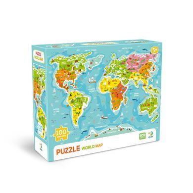 Детский пазл Карта мира (World Map, 100 эл.) Dodo 300704