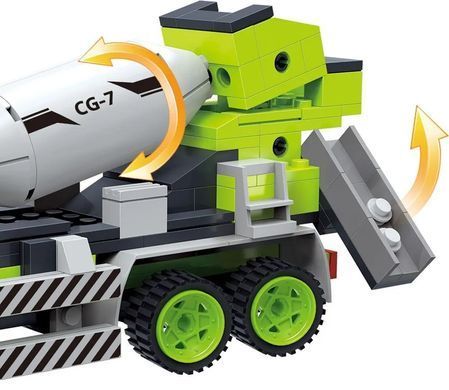 Конструктор Cogo Engineering Будівельна техніка 3730, каток, бетономішалка, 2 в 1, блоковий, 349 дет., іграшка