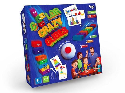 Настольная игра Color Crazy Cubes Danko Toys CCC-02-01U карточки развлекательная для детей всей семьи