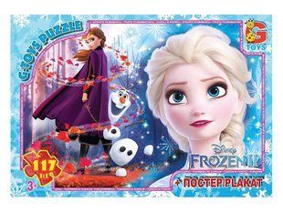 Пазл Frozen/Крижане сердце + постер G-Toys (117 дет.) FR049