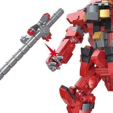 Конструктор Cogo Warrior Космический робот 4856 HIGHT-AN, Трансформер, МехВоин, 633 деталей, красный