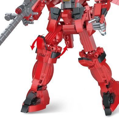 Конструктор Cogo Warrior Космический робот 4856 HIGHT-AN, Трансформер, МехВоин, 633 деталей, красный