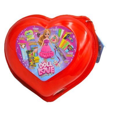 Креативна творчість Big Doll Love BDL-01-01 Danko Toys набір, серце, кулон, пластилін, лялька, стрази, для дівчаток