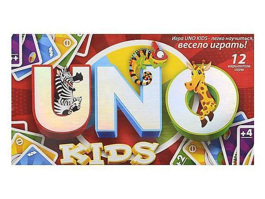 Настільна гра UNO Kids (укр) Danko Toys SPG11 картки 12 варіантів розвиваюча логічна для дітей Уно