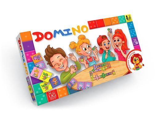 Настільна гра Доміно New Danko Toys DTG-DMN-01 дитяча картинки для всієї родини дорослі діти компанія